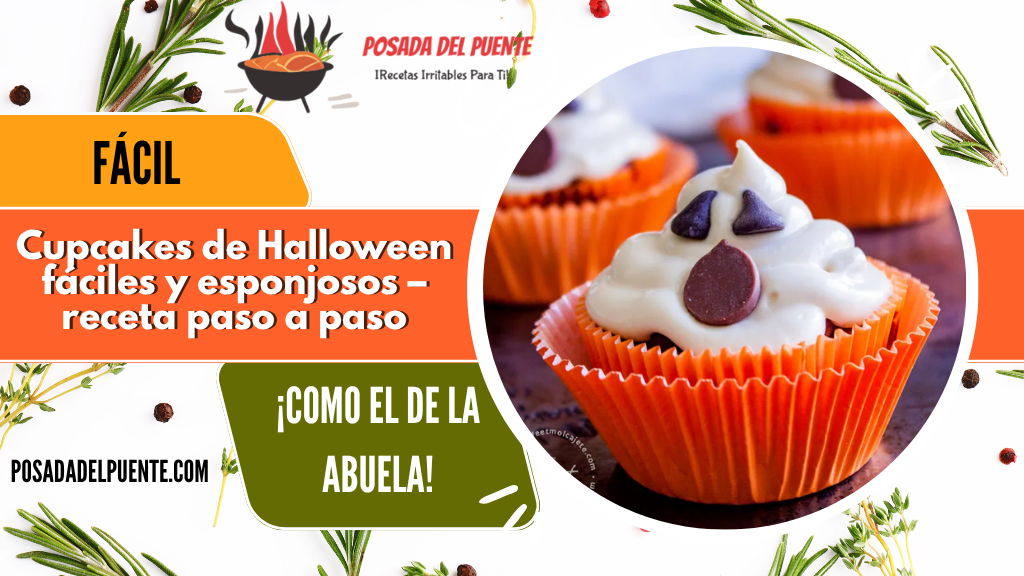 Cupcakes de Halloween fáciles y esponjosos – receta paso a paso