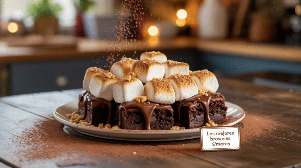 Los mejores brownies s'mores | Receta casera fácil y deliciosa