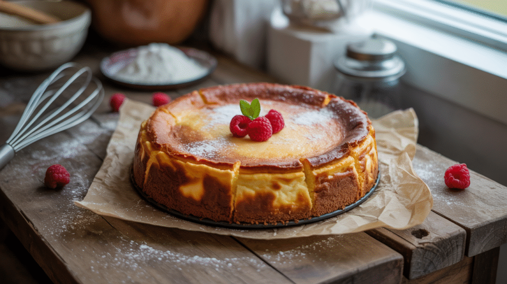 Tarta de queso horneada casera | Receta cremosa y fácil paso a paso