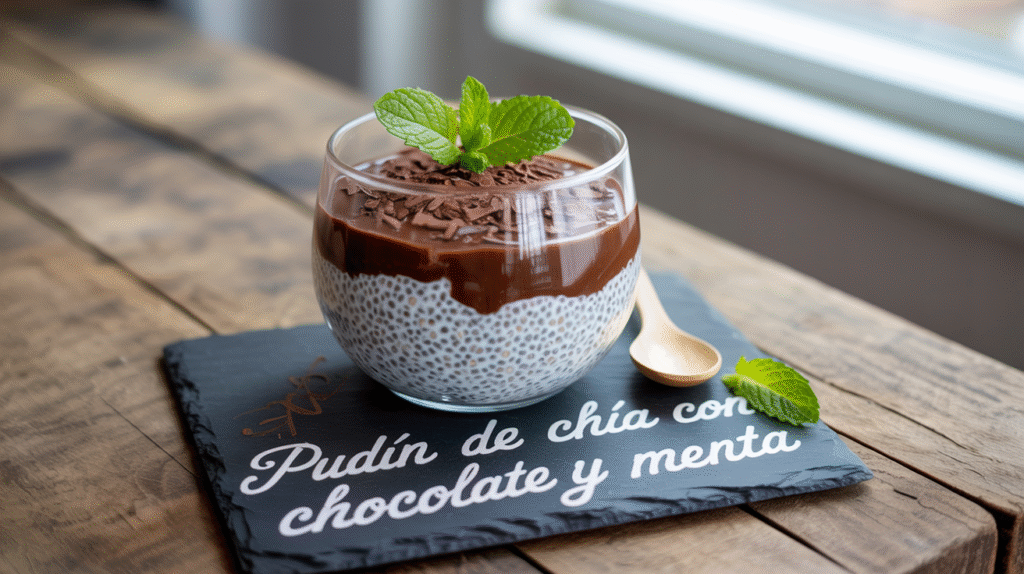 Pudín de chía con chocolate y menta | Receta fresca, saludable y deliciosa