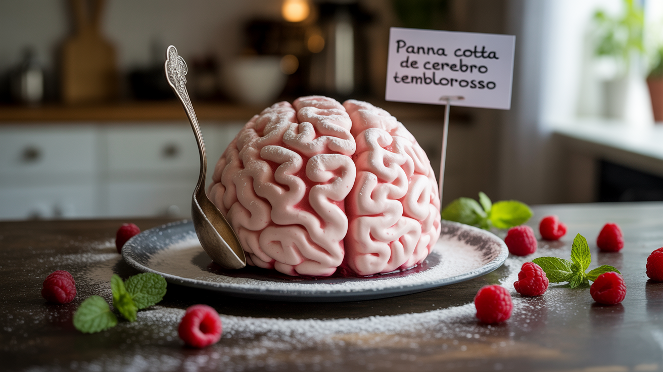 Panna cotta gigante de cerebro tembloroso – Receta fácil y divertida